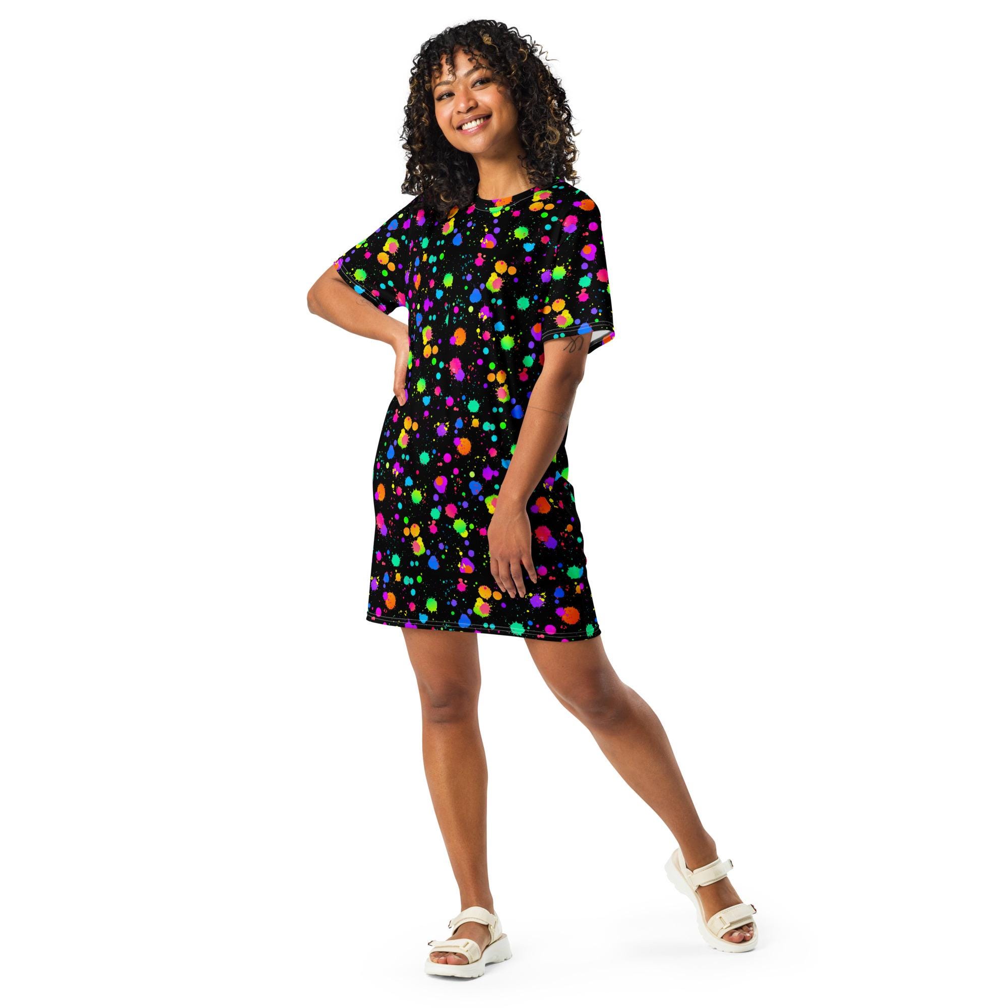 neon paint splatter dress Neon Paint Dress