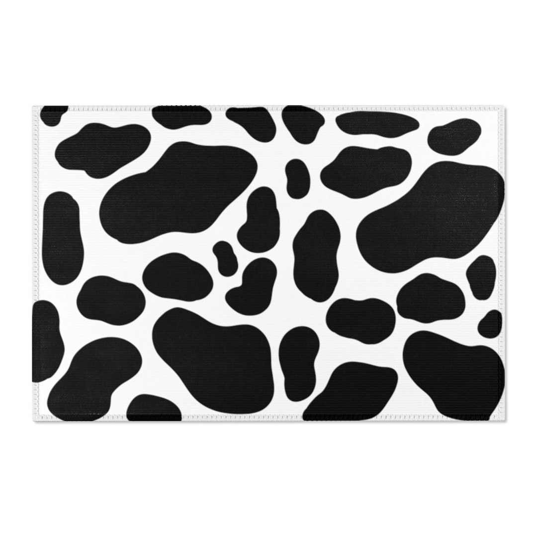 Cow Print Rug Etsy