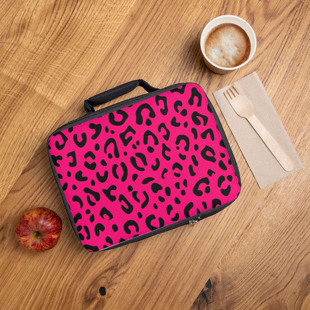 Magenta Leopard Print Lunch Bag Cooler Bag Lunchbox Etsy