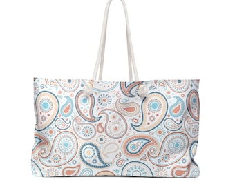 Paisley Large Tote, Shopping Bag, Beach Bag