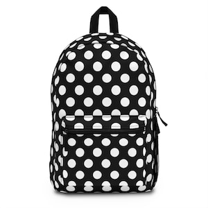 Arena Women\'s Polka Dot Backpack - Black, White, Orange Big Polka Dot Backpack, Full-size With Water Bottle Pocket  main image 3
