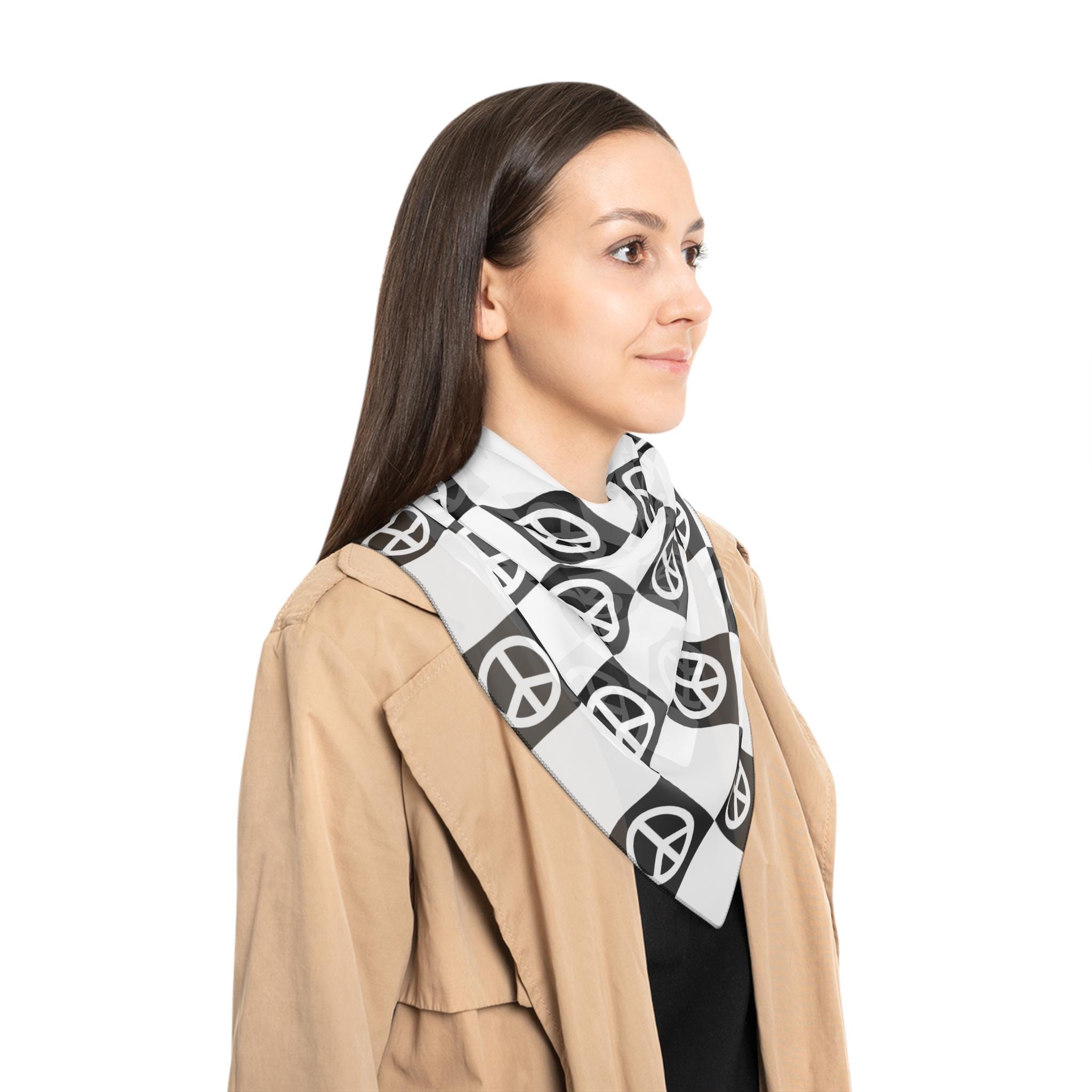 Peace Sign Checker Scarf (lightweight & Airy) - Etsy