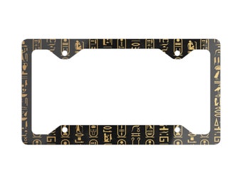 Ancient Symbols Metal License Plate Frame