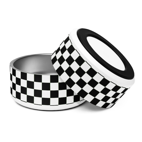 Checker Pet Bowl, Personalizable