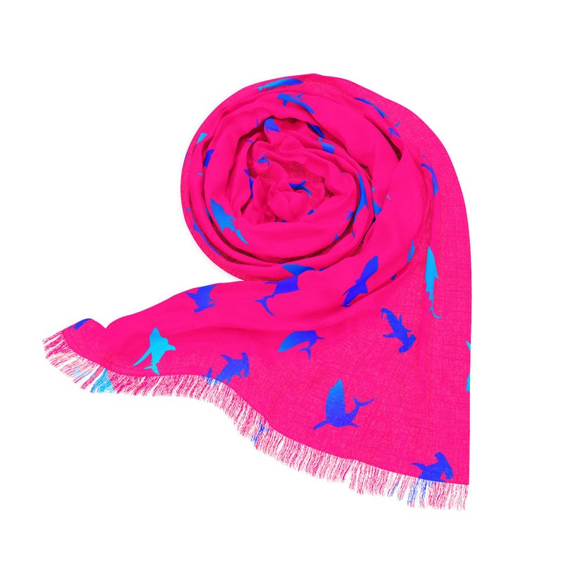 Neon Pink Scarf - Etsy