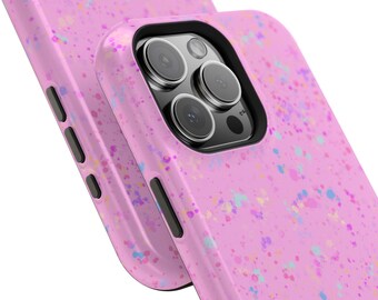 Pink Paint Splatter MagSafe Tough Case