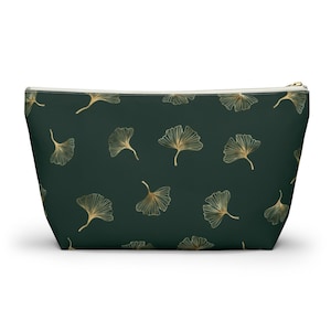 Ginkgo Leaf Bag, Cosmetic Bag, Pencil Case