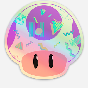 Magic Mushroom Holographic Sticker