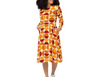 Modern Geometric Dress (with pockets :)