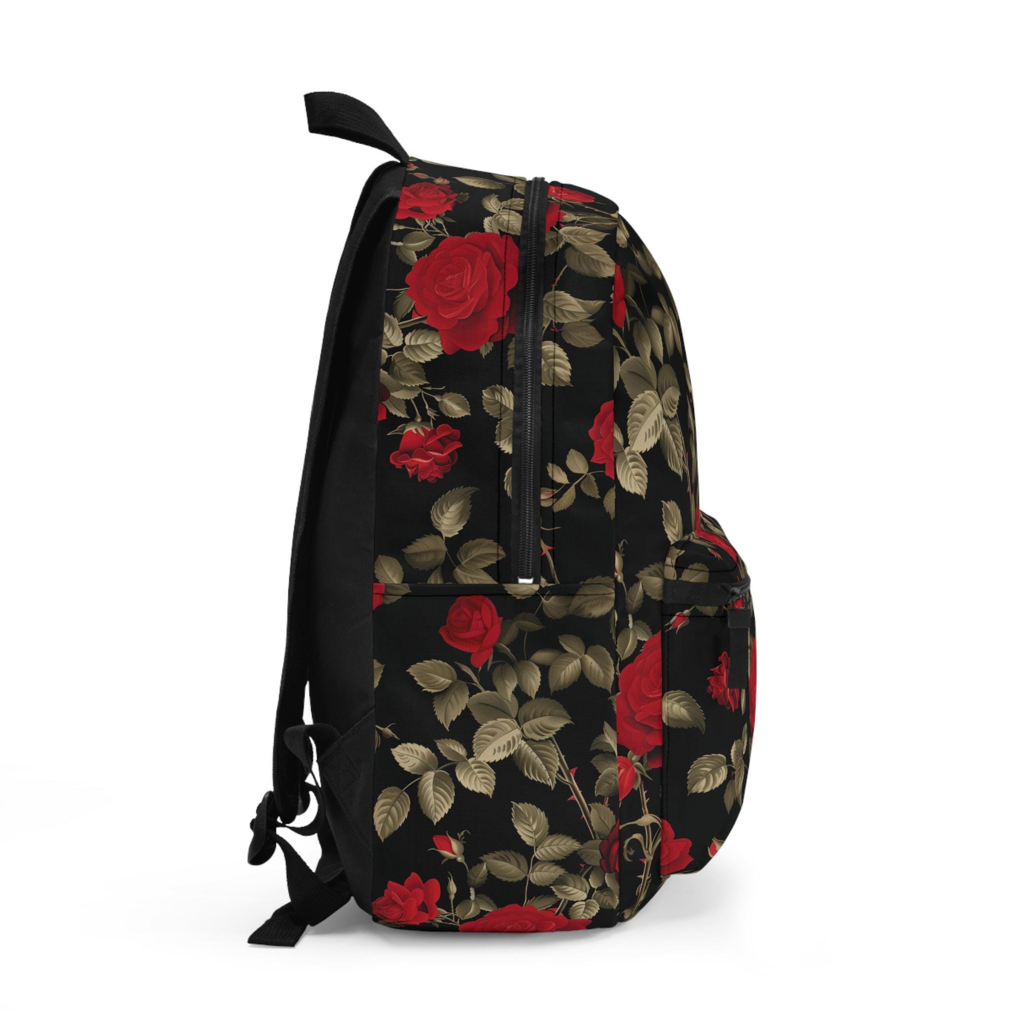 Gothic Vibes Rose Backpack, Full-sized Backpack W/water Bottle Pocket ...