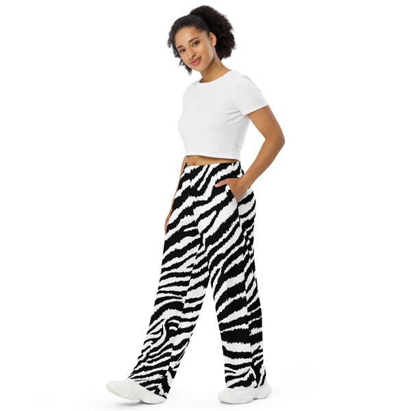 Zebra Print Straight Leg Pants main image 1
