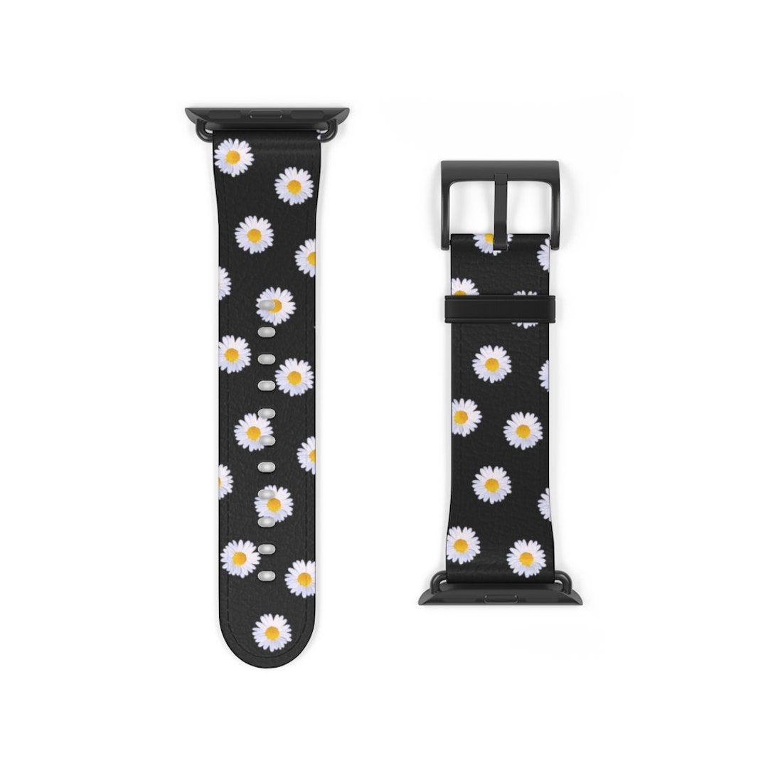 Daisy Apple Watch Band Faux Leather Watch Band Etsy Canada