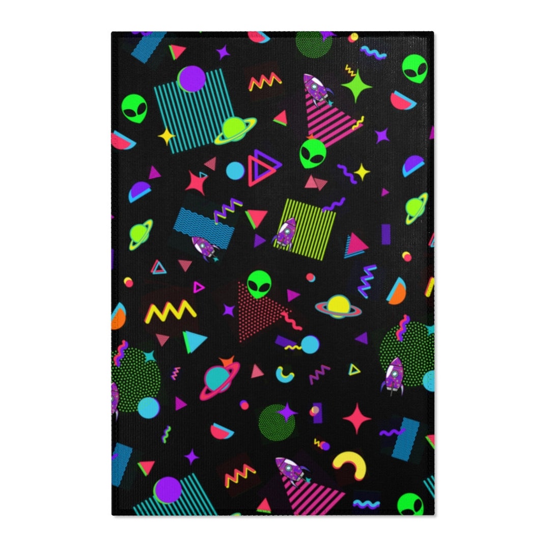 Spacey Rug, Arcade Carpet, Game Room Rug Etsy