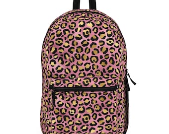 Underfeated Leopard print backpack レオパード Pink Leopard Print Backpack, Full-sized Backpack W/water