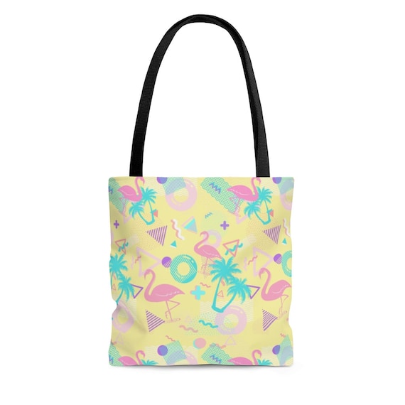 Retro Tropical Tote Bag Etsy