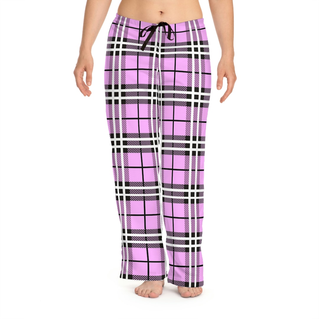 Pink Plaid Pajama Pants Etsy