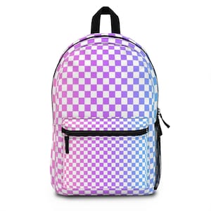 Checkerboard Backpack, Book Bag