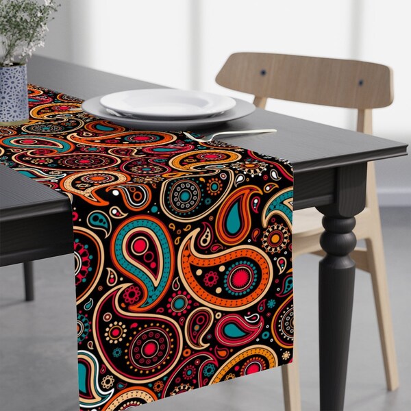 Paisley Table Runner Etsy