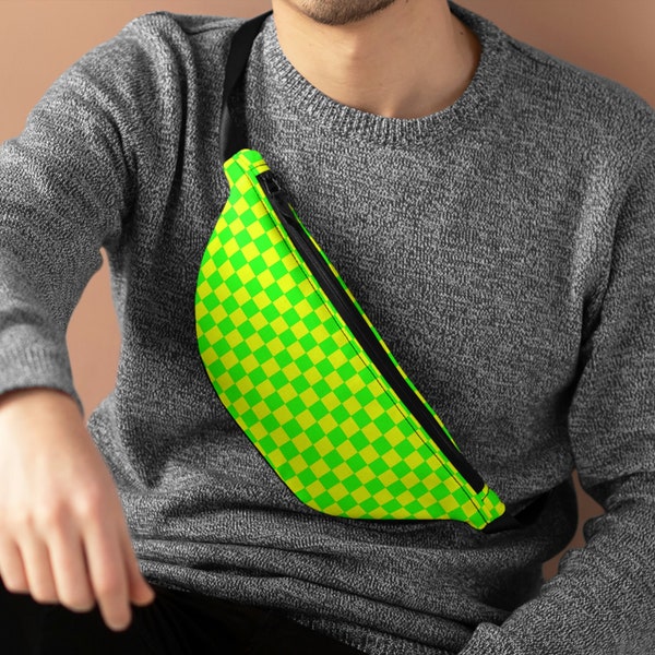 Neon Checkerboard Fanny Pack