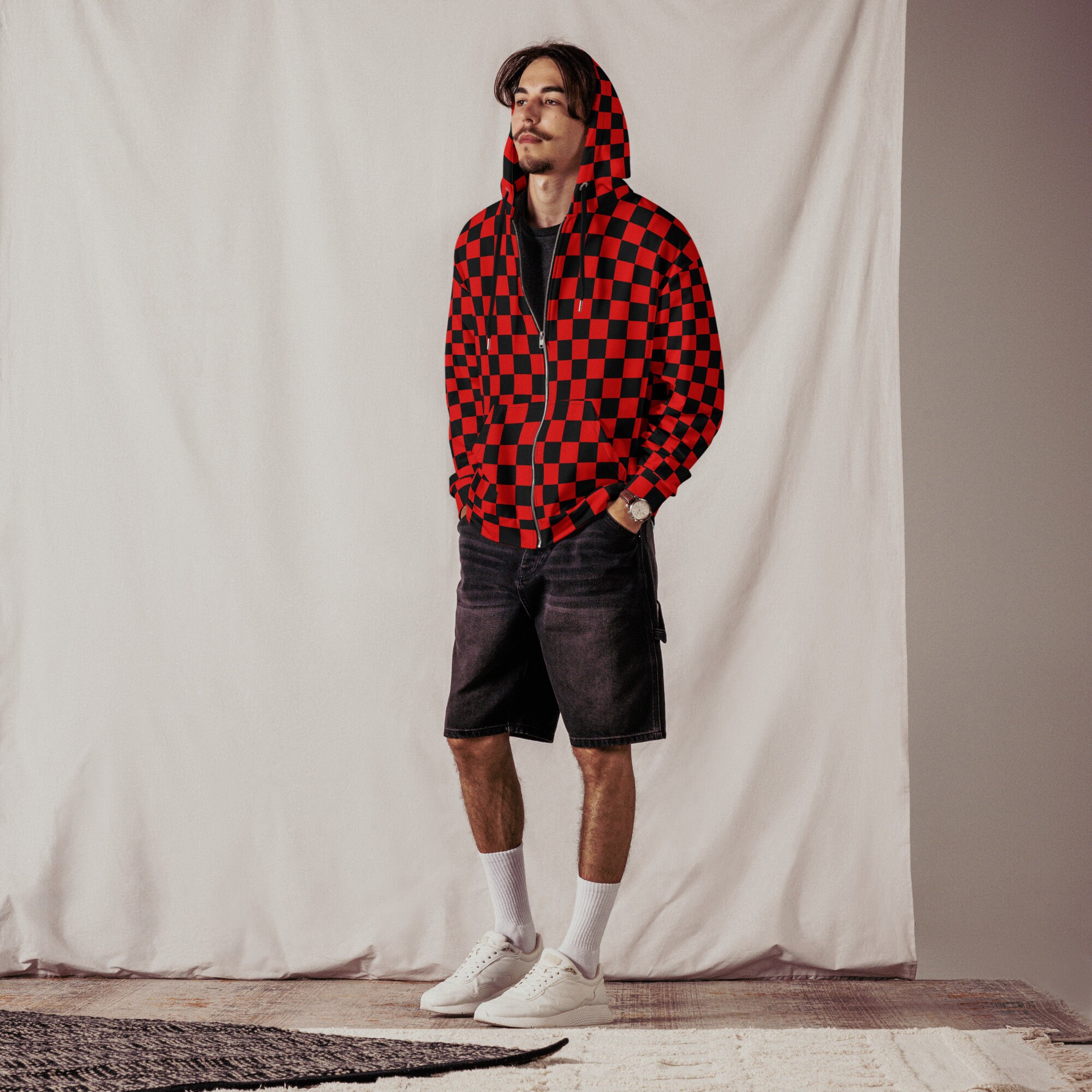 ジャケット・アウター 00's Christopher&Banks check zip hoodie Christopher and Banks blue checkered zip up hoodie size
