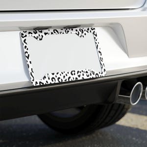 Leopard Metal License Plate Frame