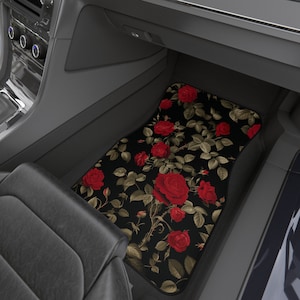 Gothic Vibes Rose Car Floor Mats (2 front mats)