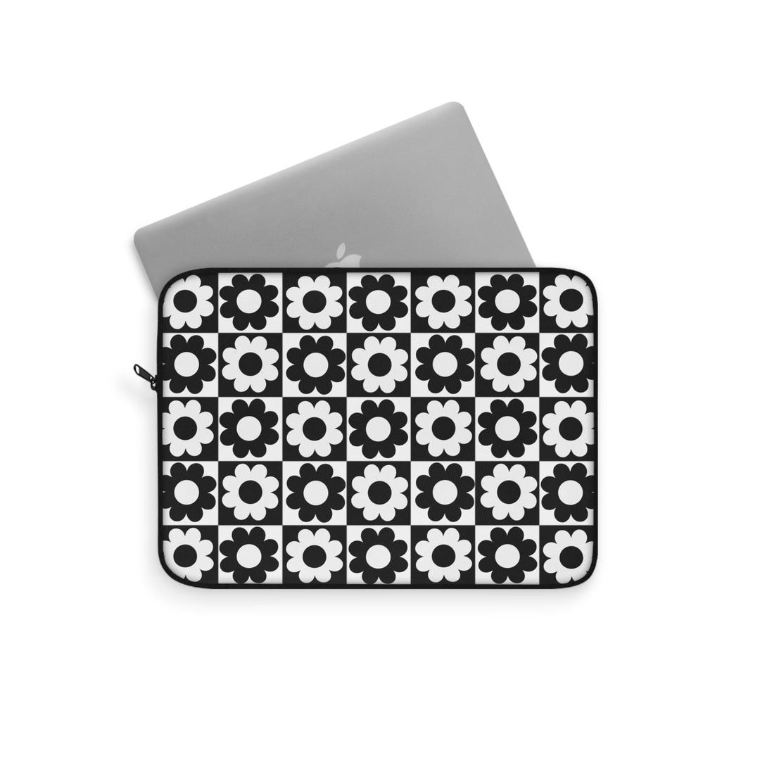 Laptop Sleeve Green Floral Motif