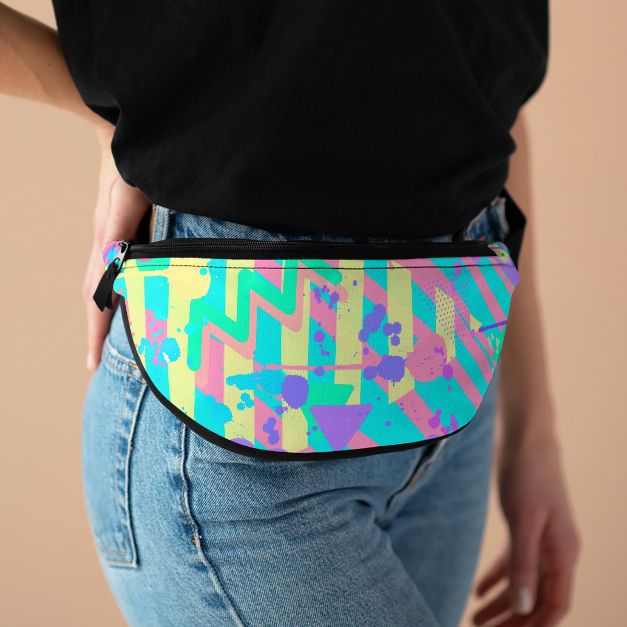 80s Graffiti Fanny Pack/crossbody Bag - Etsy
