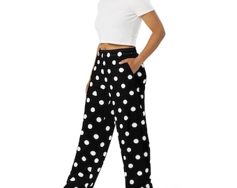 Polka Dot Pants by ZARA High Waisted Pants Black and off