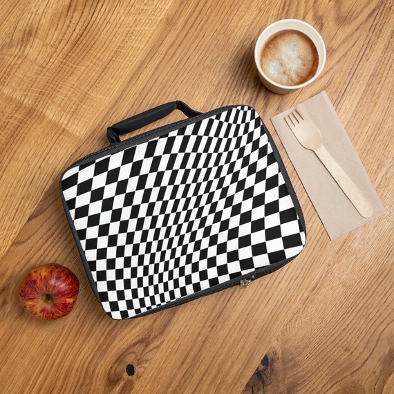 Warped Checkerboard Lunch Bag Insulated Cooler Bag -  Denmark