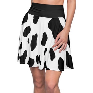 Cow Print Skater Skirt