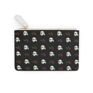 Phantom of the Opera Mini Clutch Bag, Cosmetic Bag, Faux Leather Wallet