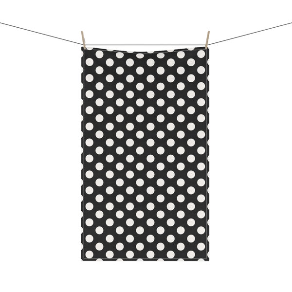 Big Polka Dots Hand Towel, Cotton or Polyester Hand Towel, Personalizable Towel