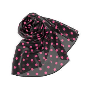 Pink Black Scarf - Etsy