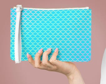 Mermaid Clutch Bag, Faux Leather Wristlet