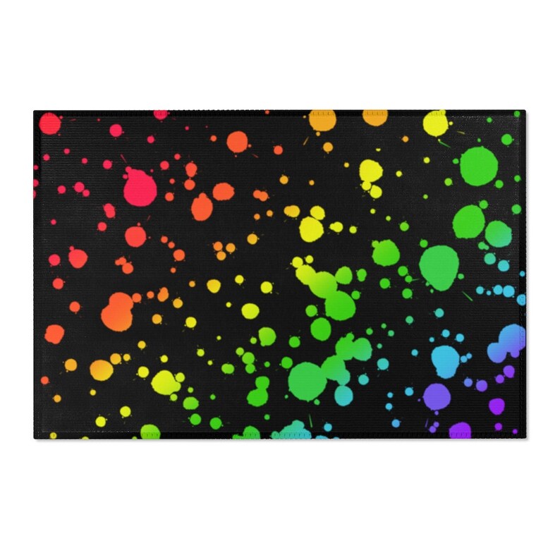 Paint Splatter Rugs Etsy