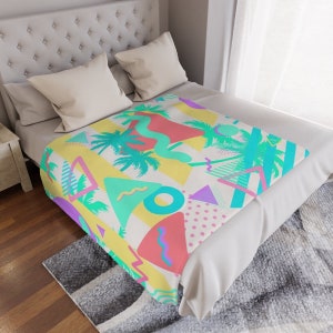Retro Vibes Blanket (lightweight and velvety)