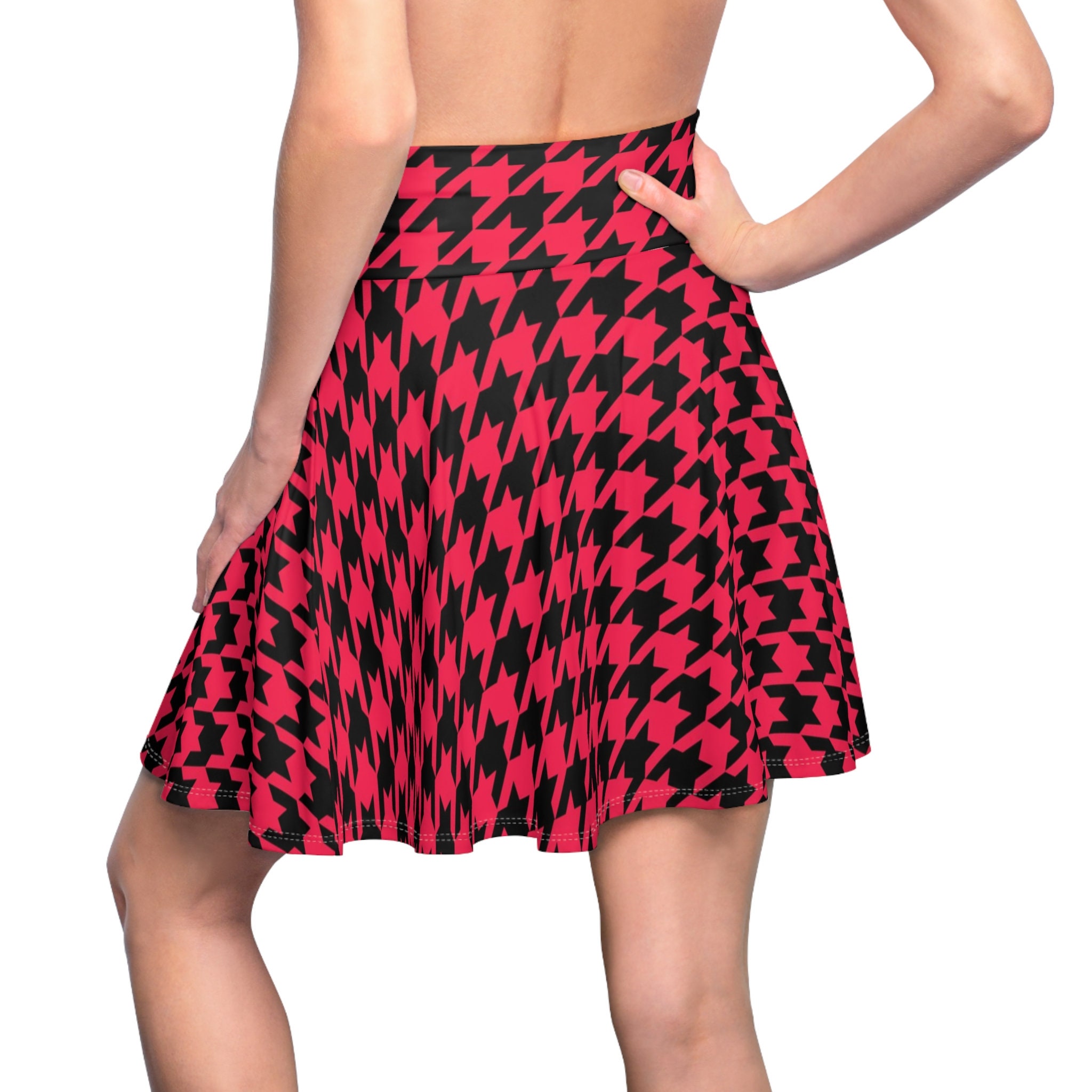 Hot pink houndstooth clearance skirt