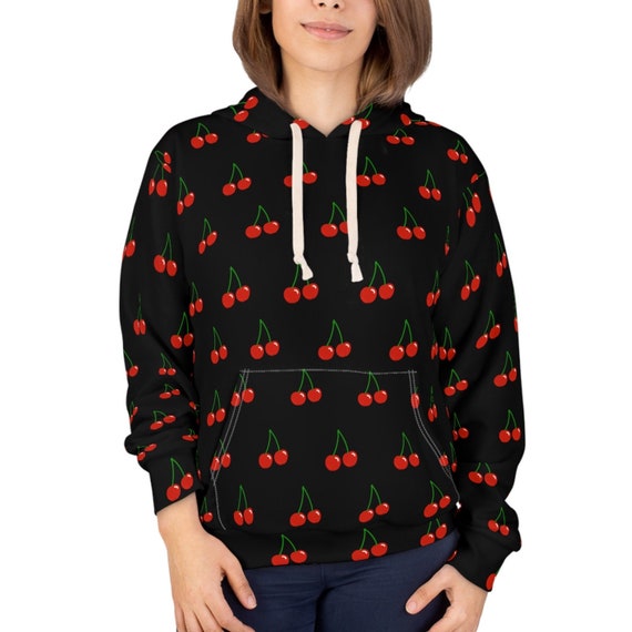 Black Cherry Pullover Hoodie - Etsy