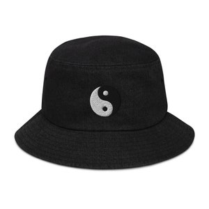 Yin Yang Denim Bucket Hat