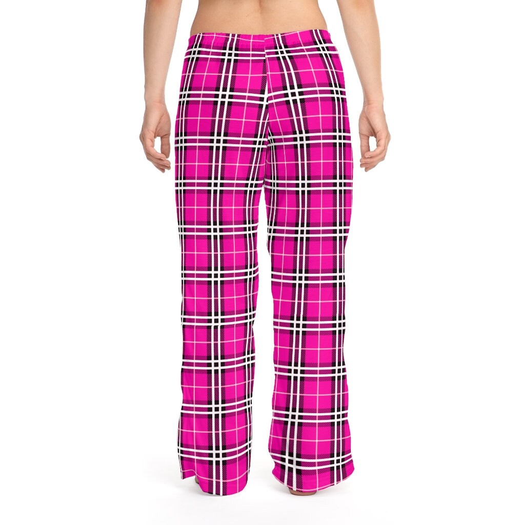 Pink Pastel Plaid Drawstring Pajama Pants - PEMO - CORAIL - ETAM