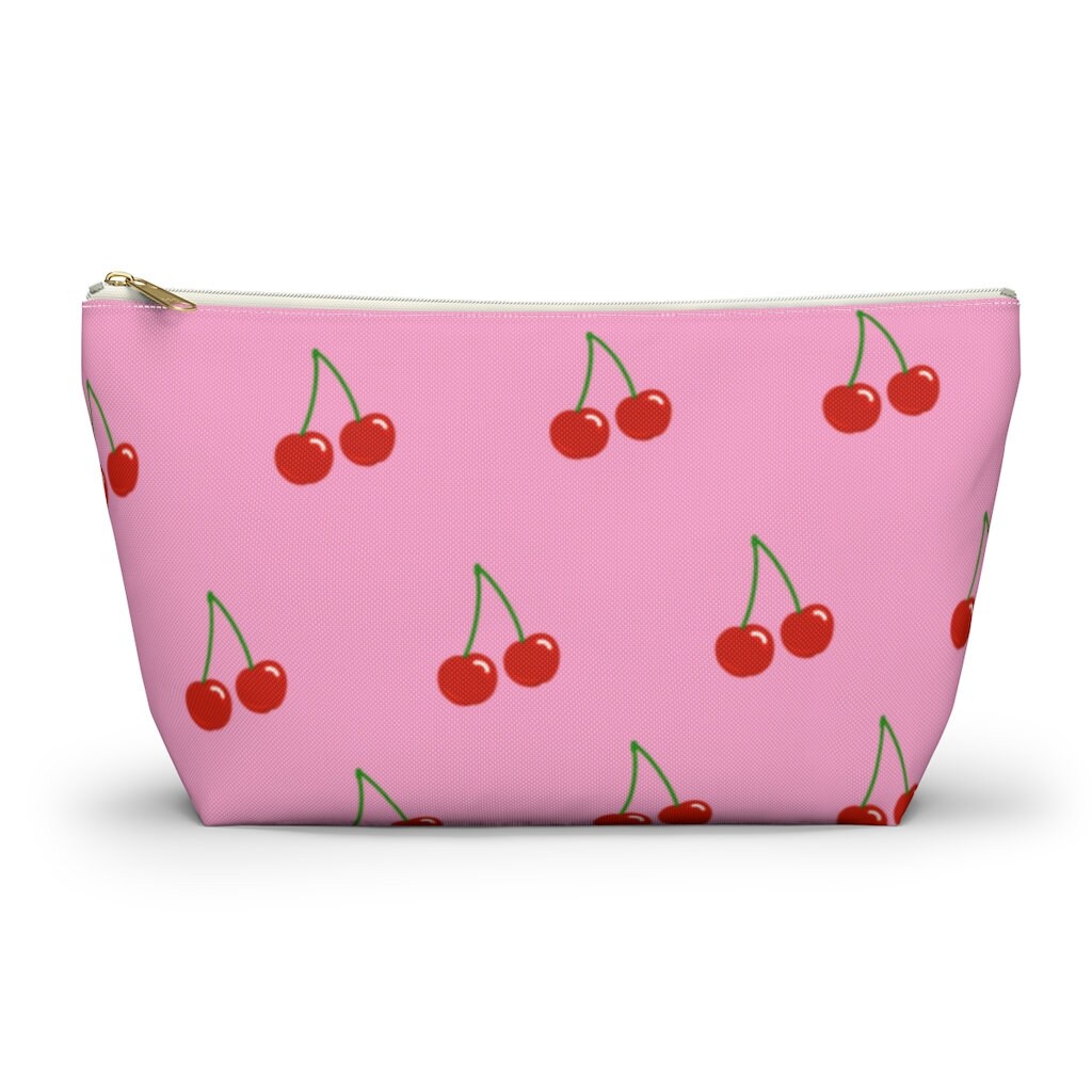 ★TOUT Y EST★ Cherry 3D Graphic Enamel Handbag Pink KKRSBBG Pink Cherry Bag, Cosmetic Bag, Pencil Case - Etsy