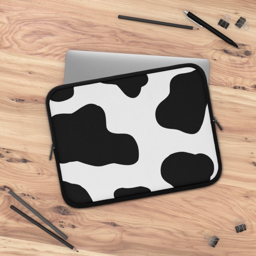 Cow print top laptop case