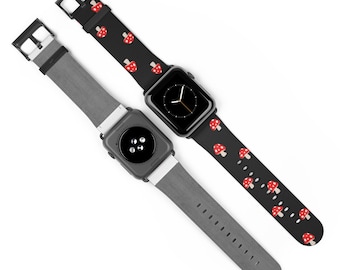 Mushroom Apple Watch Band: Faux Leather