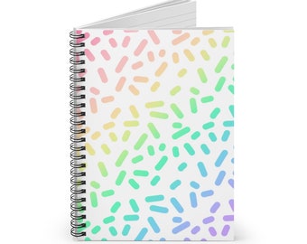 Pastel Sprinkles Lined Notebook (6x8 inches)