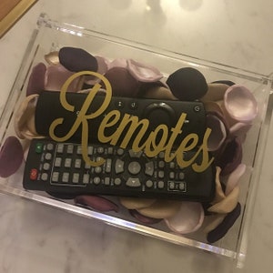 monogrammed acrylic box with hinged lid