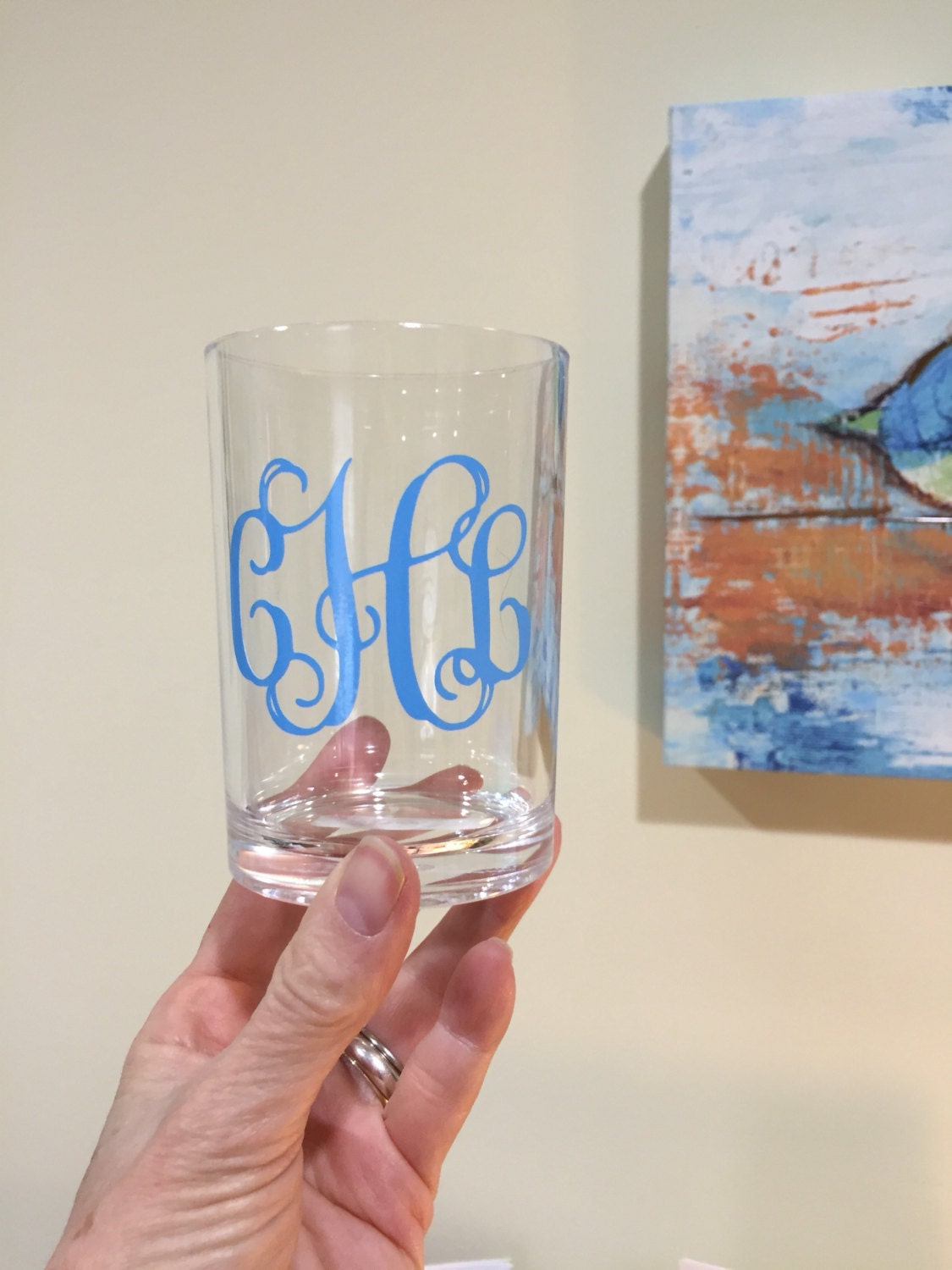 Monogrammed Large Acrylic Tumbler – Southern Touch Monograms