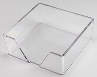 Navaris Acrylic Napkin Holder Square Clear Plastic Tray Napkins Dispenser with Bamboo Weight Bar Serviette Holder for Dinner Table or Counter Top 