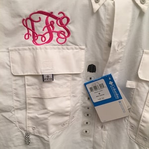 Monogrammed COLUMBIA Mens PFG shirts