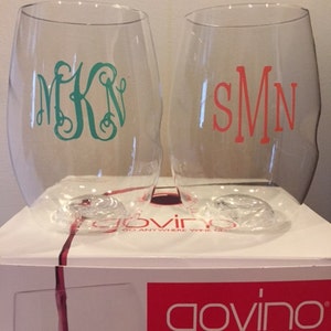 4 Monogrammed Govino Dishwasher Safe image 2